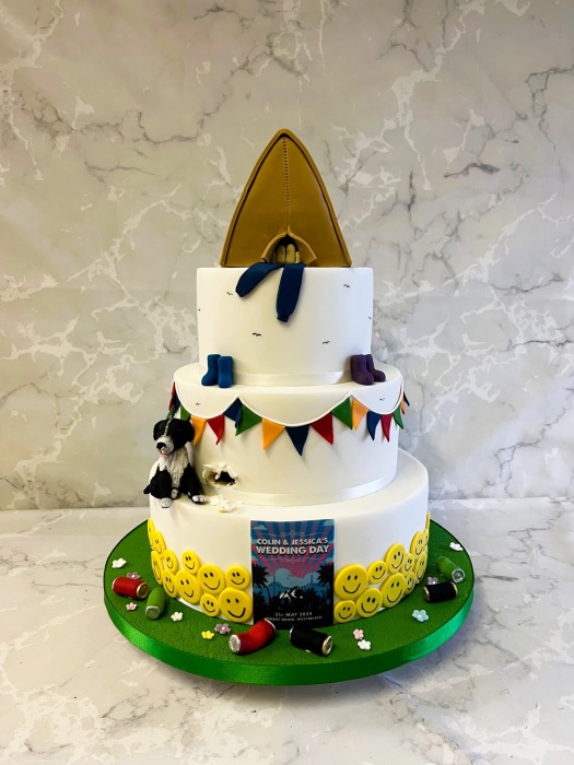 Festival Camping wedding cake