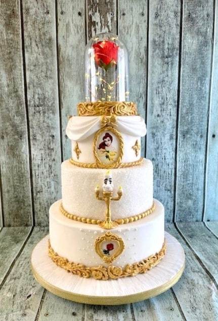 Beauty-and-the-Beast-wedding-cake-