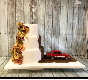 car-crashing-intgo-wedding-cake-