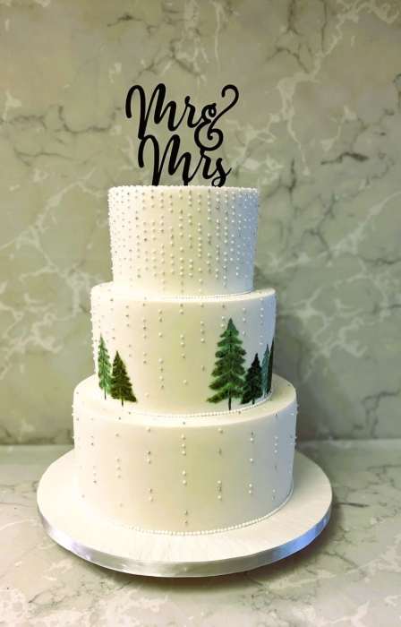 Christmas-winter-scene-wedding-cake-