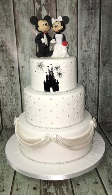 Mickey-and-Minnie Disney wedding cake wedding-cake