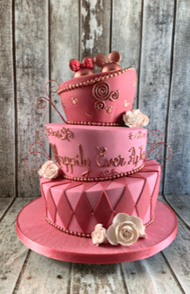 pink-Disney-topsy-turvy-wedding-cake-