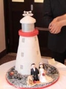 lighthouse wedding cake