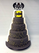 Batman split wedding cake