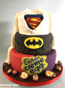 superhero-sand-cream-egg-wedding-cake-