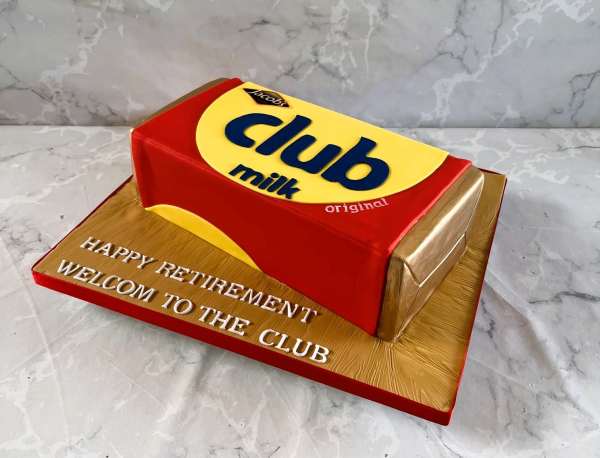 Club milk Retirement cake