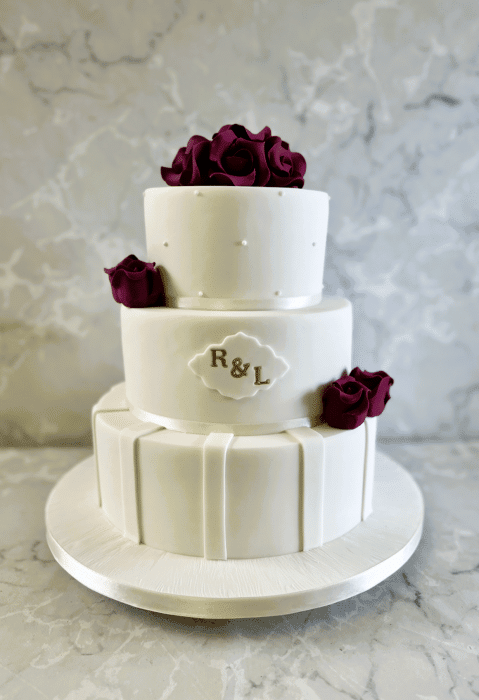 Rose wedding cake package design