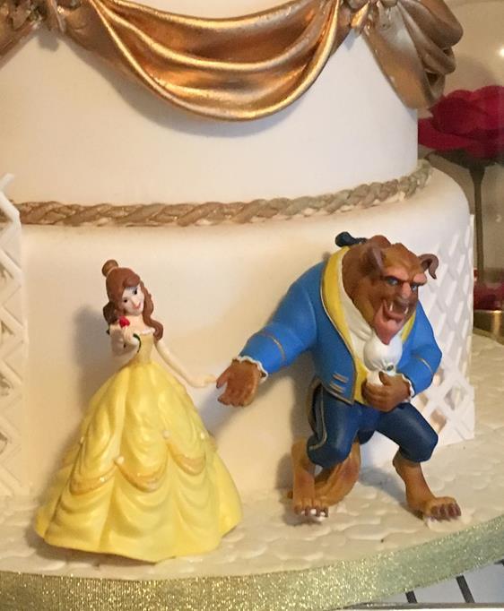 beauty and the beast disney cake topper