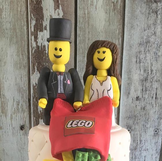 lego sugar wedding cake toppers