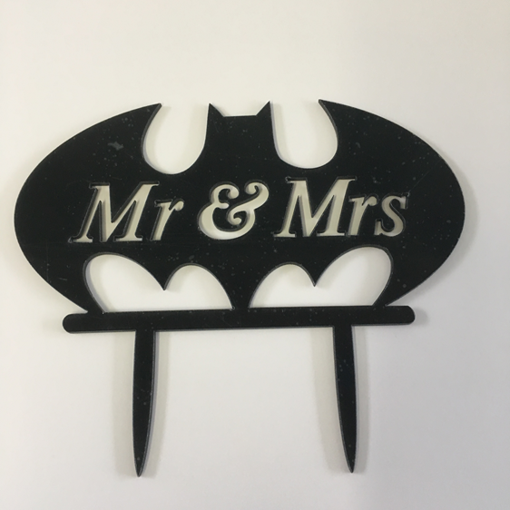 batman wedding cake topper mr and mrs