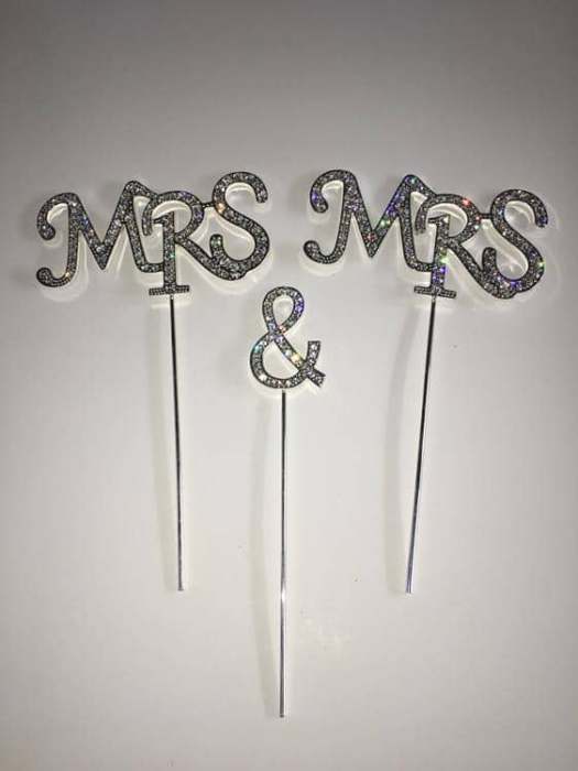 wedding cake topper Mrs and Mrs
