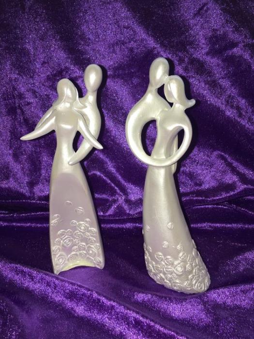 bride and groom modern wedding cake topper