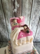 sugar bride and groom wedding cake topper