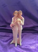 bride and bride wedding cake topper