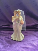 bride and bride wedding cake topper