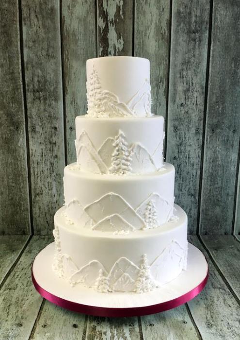 Alpine royal iced wedding cake  4-6-8-10" wedding