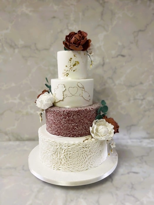 Personalised wedding cake
