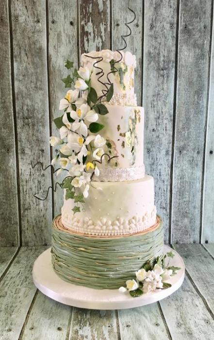 rustic nest wedding cake