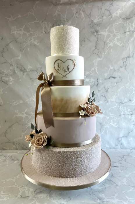 Mocha-with-sugar-crystals-wedding-cake-