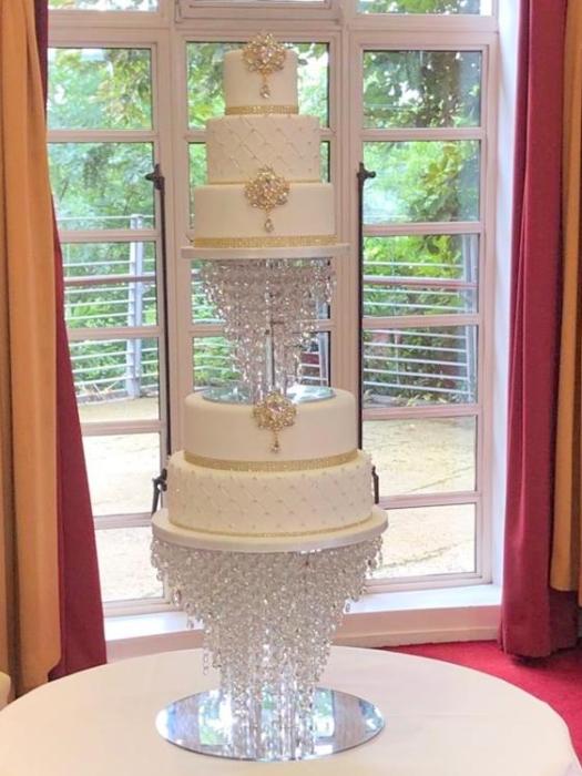 silver sequin ruffles and diamond applique royal icing vintage beautiful ornate specular hand crafted hand painted original design wedding cake Dublin Ireland bray chocolate red velvet lemon drizzle