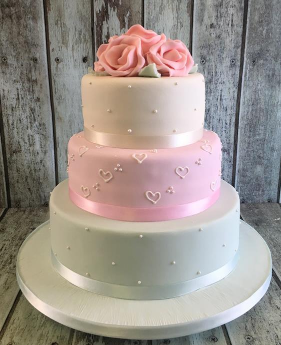 pastal colour wedding cake