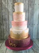 colour was love wedding cake