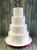 Alpine royal iced wedding cake  4-6-8-10" wedding