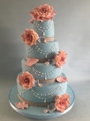 Vintage wedding cake blue