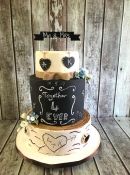 blackboard wedding cake