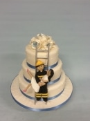 fireman wedding cake