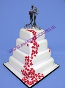 jigsaw square wedding cakes