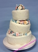 topsy turvy wedding cake with