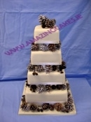 Pine cones wedding cake