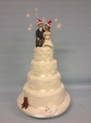 snow flake wedding cake