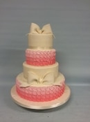 wedding cake ombre and bows