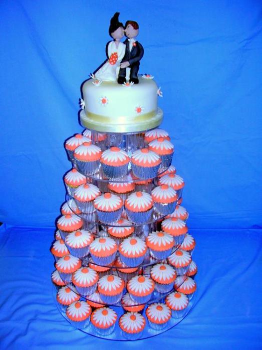 wedding cup cake tower