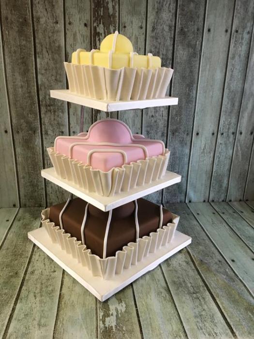 French Fancies wedding cake