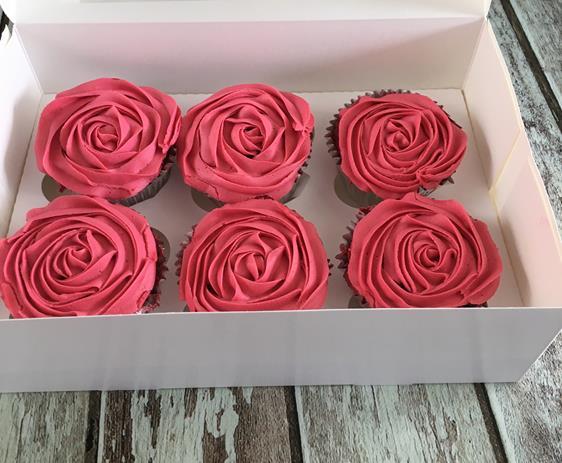 rosette wedding cup cake