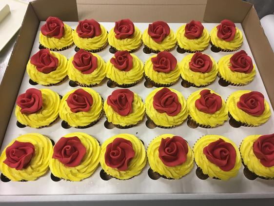 Beauty and the Beast wedding cup cakes