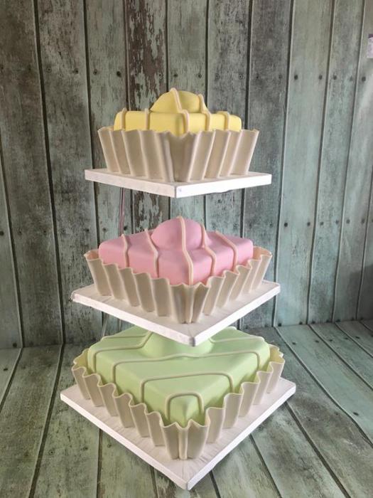 French Fancies wedding cake