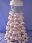 snowflake large wedding  cup cake  tower