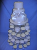 Diamanté wedding cake cup cake tower