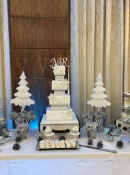 vintage  winter wedding  cake table  treats